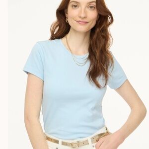 J crew Essential short-sleeve crewneck tee chateau blue
